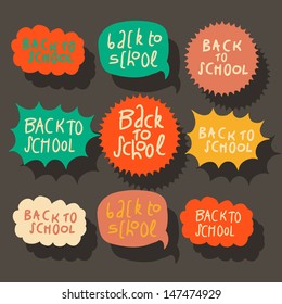 Set of colorful speech bubbles, vector illustration.