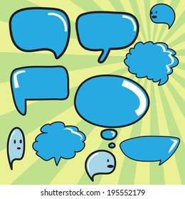 Set of colorful speech bubbles. Vector EPS 10.