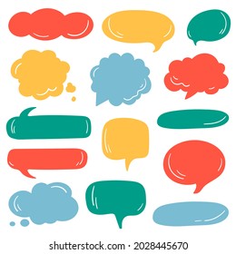 Set of colorful speech bubbles vector 
