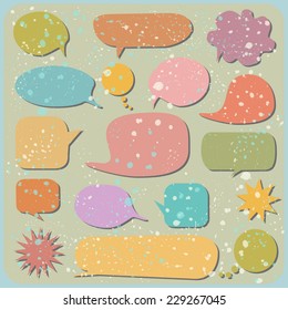 Set of colorful speech bubbles. Vector. EPS 10.