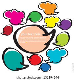 Set of colorful speech bubbles for your design