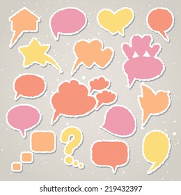 Set of colorful speech bubbles.Vector illustration.