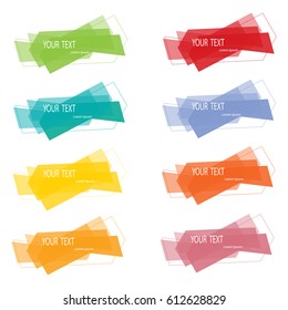 Set of colorful speech label. vector illustration.