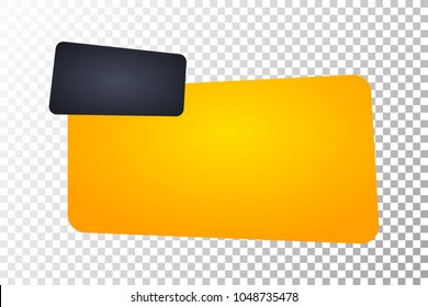 Set of colorful speech and thought bubbles on transparent background. Creative concept design with short messages. Vector illustration eps 10.