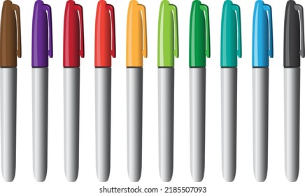 Conjunto de ilustraciones vectoriales permanentes de espidol coloridas