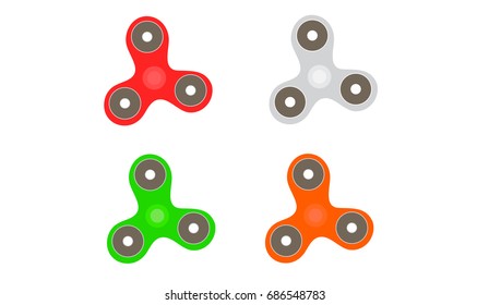 Set of colorful spinners.