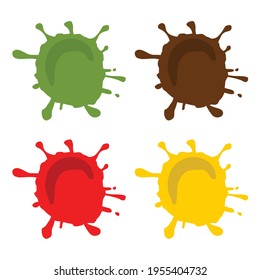set of colorful splash vector design