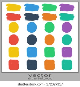 set of colorful spots isolated on white background.vector
