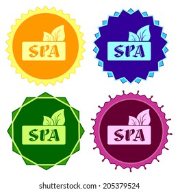 Set of colorful square button.Vector illustration