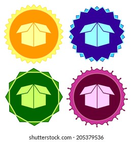 Set of colorful square button.Vector illustration