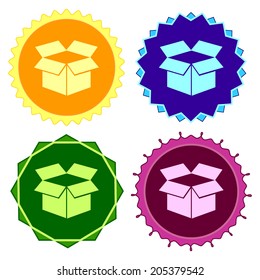 Set of colorful square button.Vector illustration
