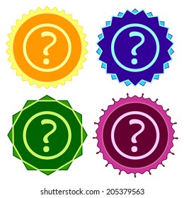 Set of colorful square button.Vector illustration