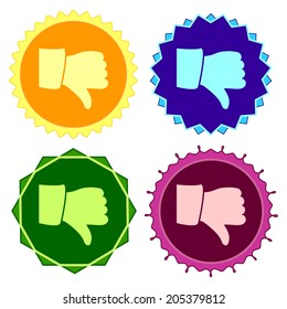 Set of colorful square button.Vector illustration