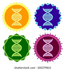 Set of colorful square button.Vector illustration