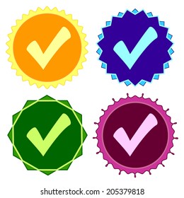 Set of colorful square button.Vector illustration