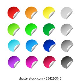 Set of colorful stickers