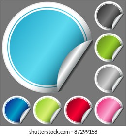 set of colorful stickers