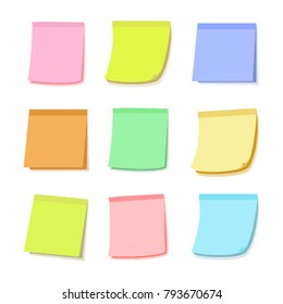 Set of colorful stickers on white background. Isolated vector elements
