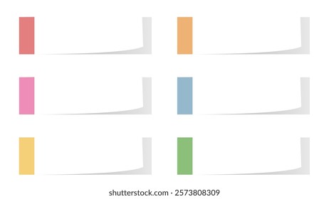Set of Colorful Sticky Note Illustrations