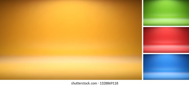 Coloridos fondos de estudio con espacio vacío para su contenido
