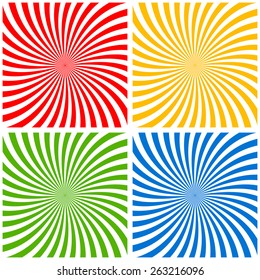 Set of colorful swirl background, Vector illustration