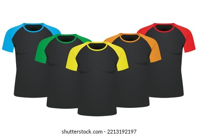 Camisetas de colores. vector