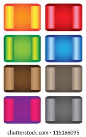 A set of colorful tag labels with own area for copy . Vector illustration.