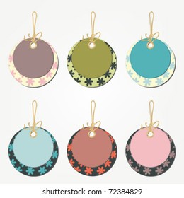 Set of colorful tags