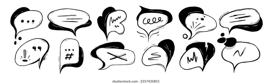 Set of colorful talking speech balloons Bubble Conversation Chat Debate, speech balloon, chat bubble line art vector icons for apps and websites
