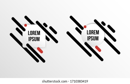Set of colorful templates with abstract gradient shapes. Neon color lines and cards in a modern trendy design style. Futuristic vector lined background