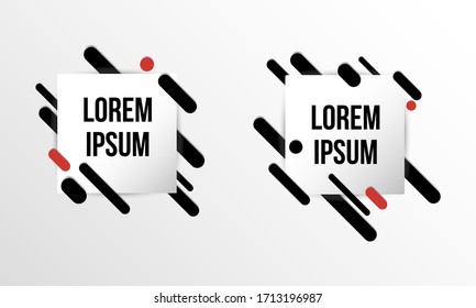 Set of colorful templates with abstract gradient shapes. Neon color lines and cards in a modern trendy design style. Futuristic vector lined background