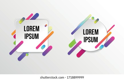 Eine Reihe von bunten Vorlagen mit abstrakten Farbverlauf-Formen. Neonfarben und -karten in modernem Design. Futuristische Vektorgrafik-Hintergrund