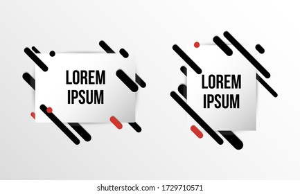 Set of colorful templates with abstract gradient shapes. Neon color lines and cards in a modern trendy design style. Futuristic vector lined background