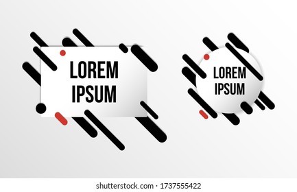 Set of colorful templates with abstract gradient shapes. Neon color lines and cards in a modern trendy design style. Futuristic vector lined background