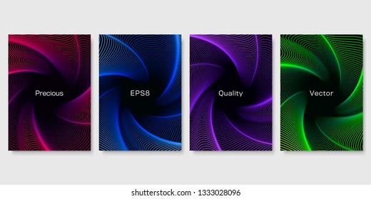 Set of Colorful Templates with Complex Lines. EPS8.