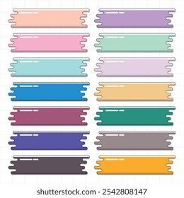 set of colorful text box, banner vector design