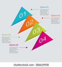 Set of colorful text box with steps, trendy colors. Vector illustration can be used for workflow layout, diagram, number options, web design.
