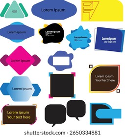 set of colorful text highlighting frames, stickers, set of colorful labels,  rubber stamp, sheet, adhesive, office, information, list, mark, page, transparent, remember, notepaper, pin, business
