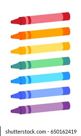 a set of a colorful Three Dimensional crayons