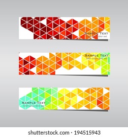 Set of Colorful triangle banners. EPS10