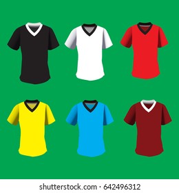Set of colorful t-shirts. Vector.
