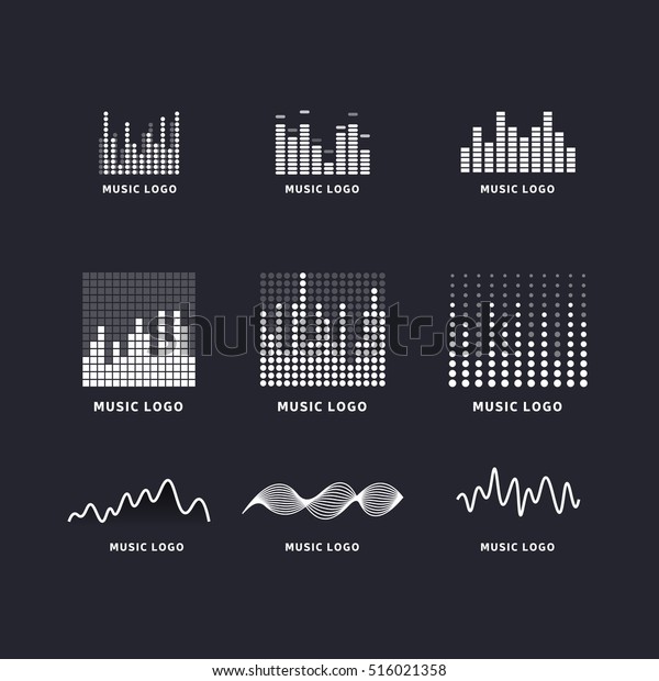 カラフルなui Ux音楽イコライザのサウンド波を設定します オーディオ電子バー 音楽波のロゴ Djのベクターイラスト 白黒のライトオーディオ信号 のベクター画像素材 ロイヤリティフリー