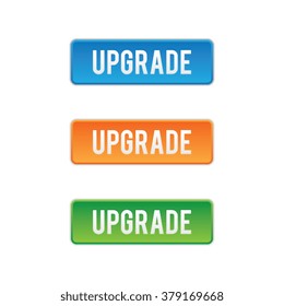 Set of Colorful Upgrade Buttons