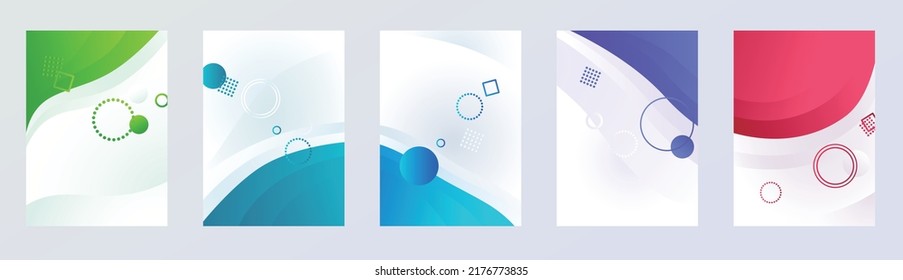 A set of colorful variations of the abstract