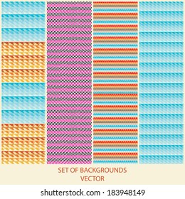 set of colorful vector backgrounds