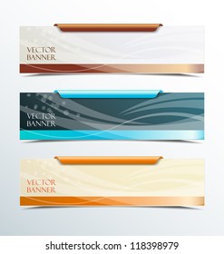 set of colorful vector banners