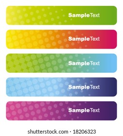 Set of colorful vector banners