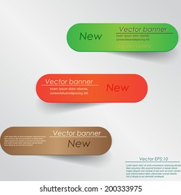 set of colorful vector banners 