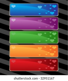 set of colorful vector banners