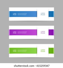 set of colorful vector banners